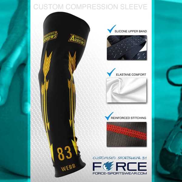 graphisme pour une manche en jaune et noir