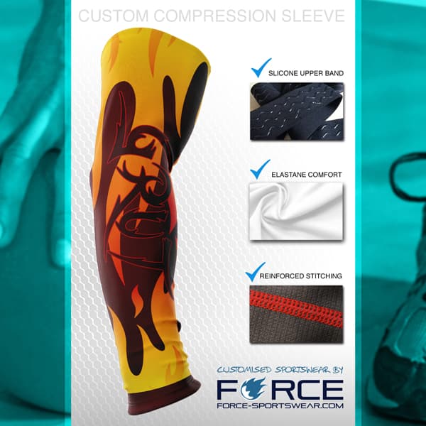 graphisme pour une manche avec des flames