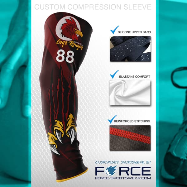 graphisme pour une manche en jaune et rouge