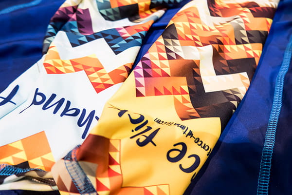 veelkleurig bedrukt gesublimeerde stof