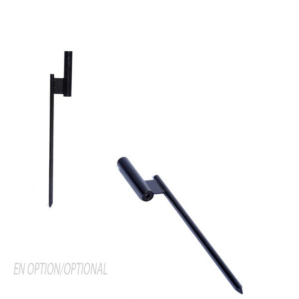 pied d'herbe noir pour drapeau