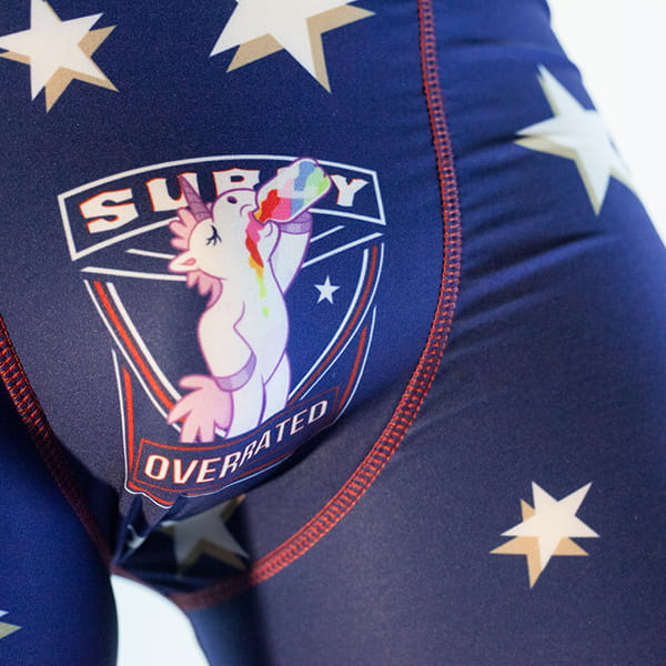 drinking unicorn logo sublimation printed