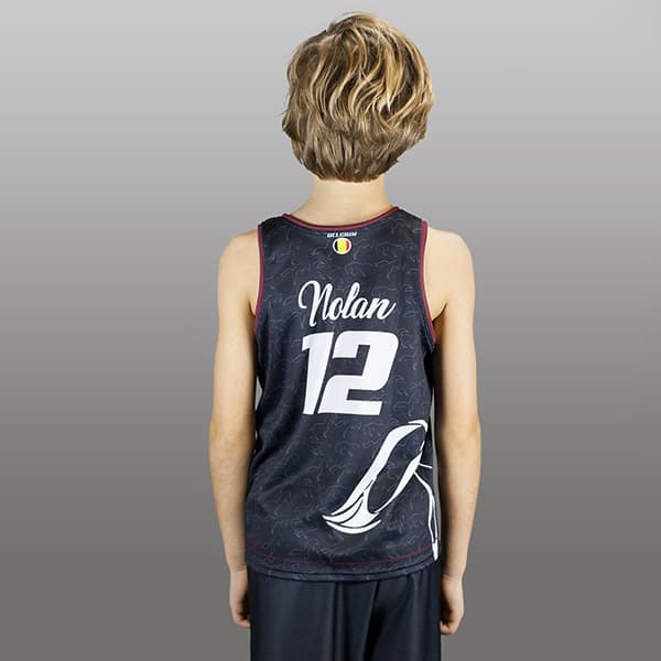 back of kid wearing black tank top #12