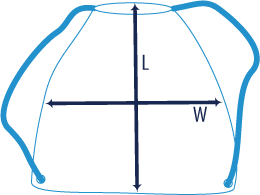 icon dimensions Sac à cordon